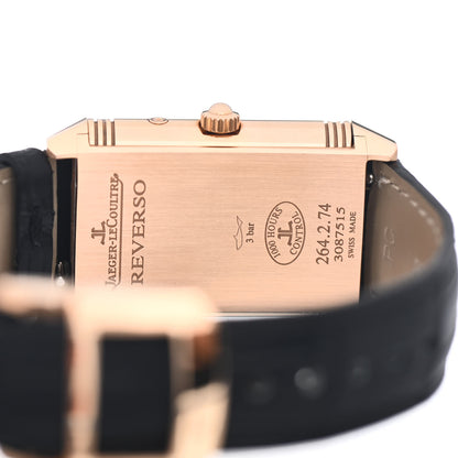 Jaeger-LeCoultre 18K Rose Gold Diamond Pink Mother of Pearl 36mm Reverso Manual Winding Watch Q3302421 5 of 6