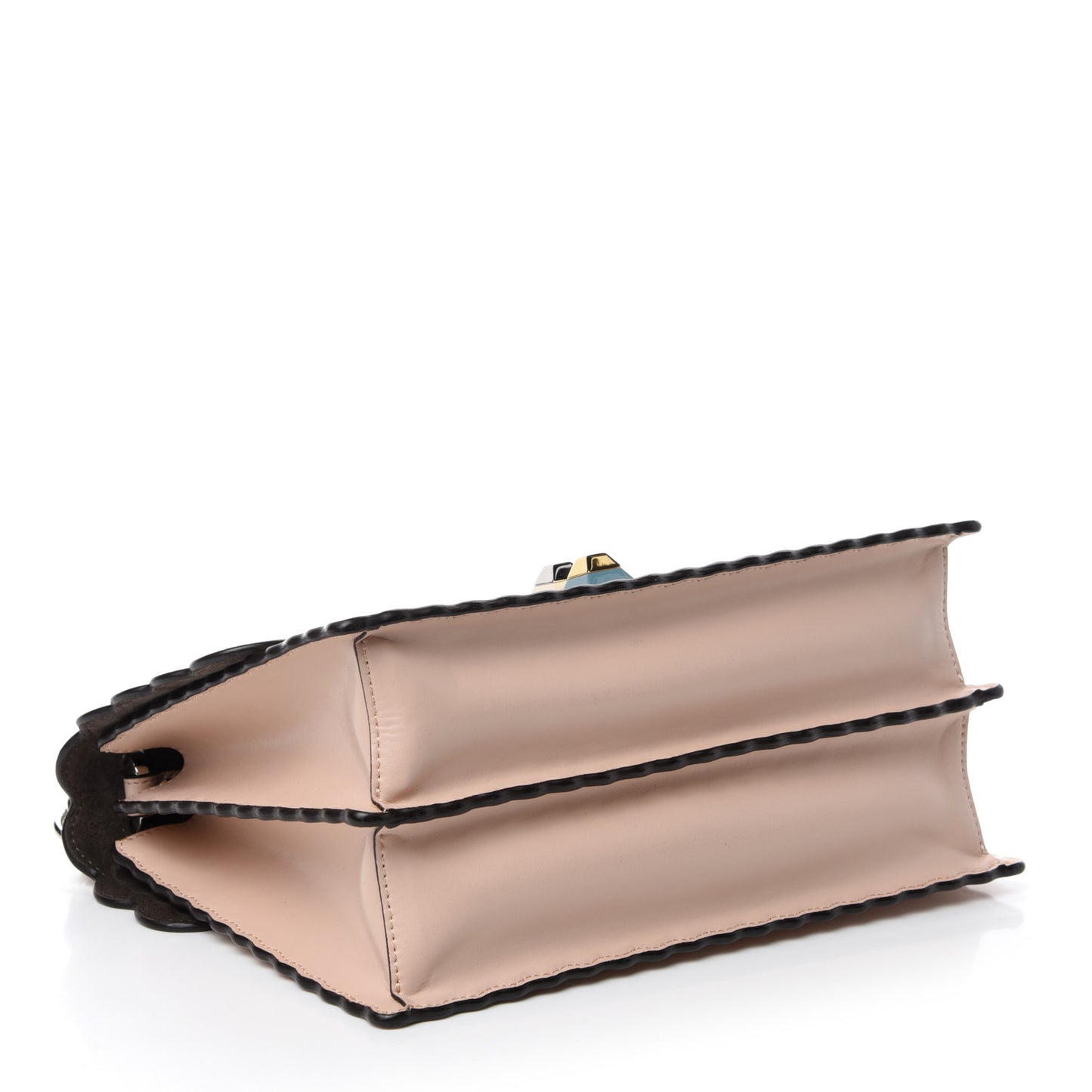 Vitello Liberty Scalloped Studded Kan I Shoulder Bag Plaster