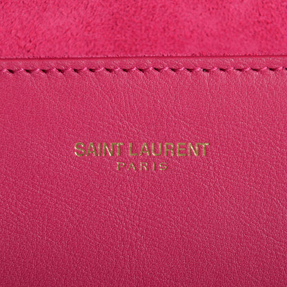 Saint Laurent Calfskin Classic Y Clutch Fuchsia 8 of 8