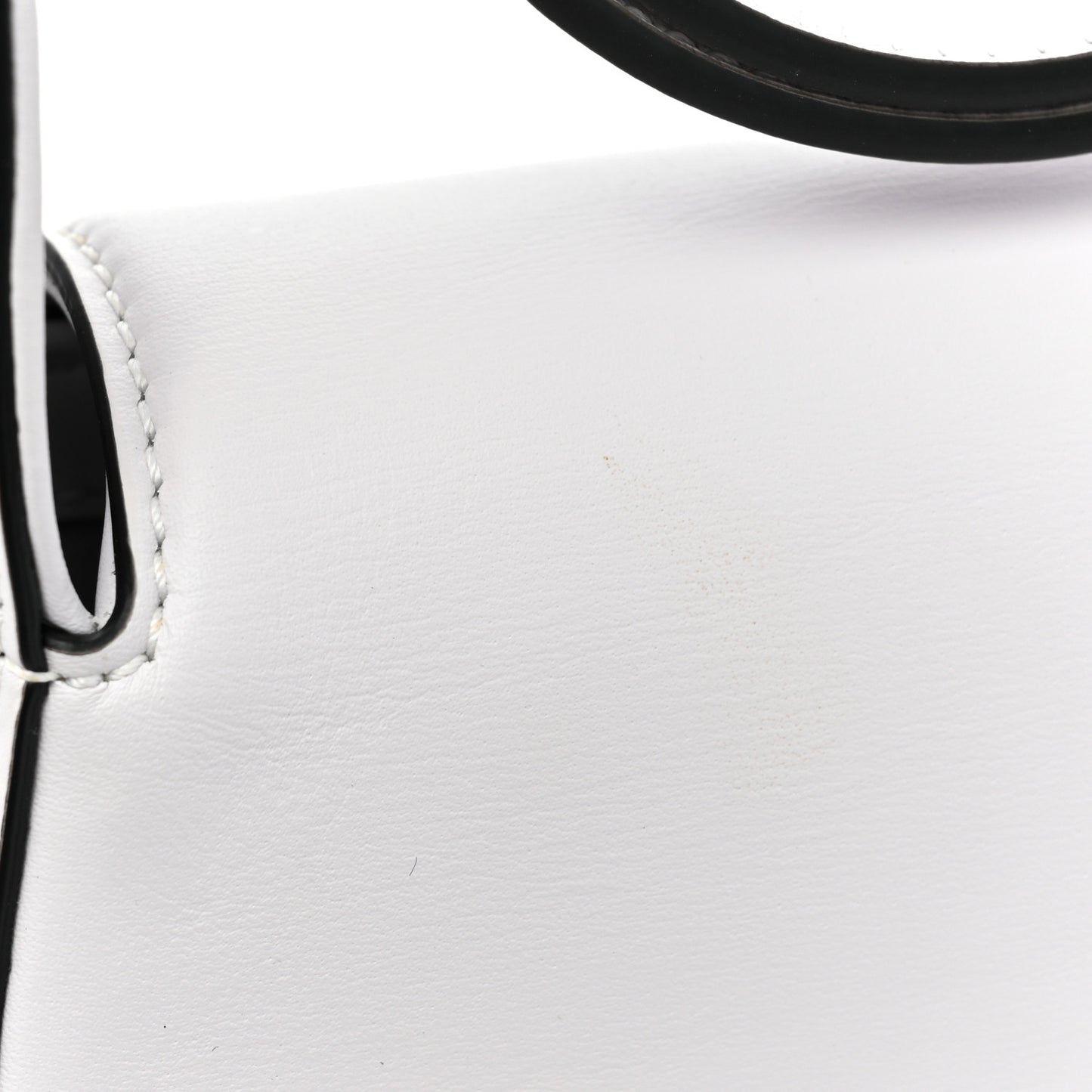 Calfskin Small Vlogo Chain Shoulder Bag Optic White