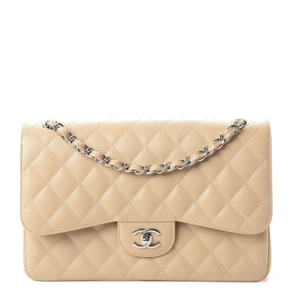 Chanel Caviar Quilted Jumbo Double Flap Beige Clair 1 of 13