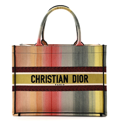 Christian Dior Canvas Embroidered Medium Dioraura Book Tote Multicolor 1 of 10