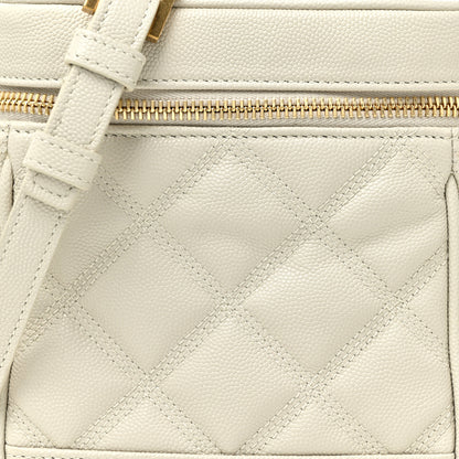 Saint Laurent Grain de Poudre Quilted 80's Vanity Bag Crema Soft 8 of 12