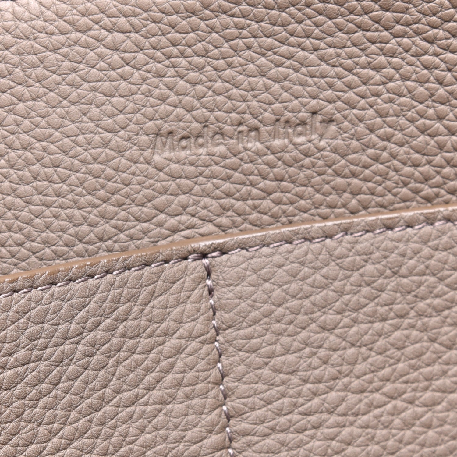 Celine Baby Grained Calfskin Medium Tri-Fold Bag Taupe 7 of 9