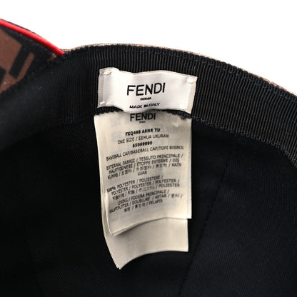 Fendi Canvas FF Reloaded Baseball Hat Tobacco Red 7 of 7