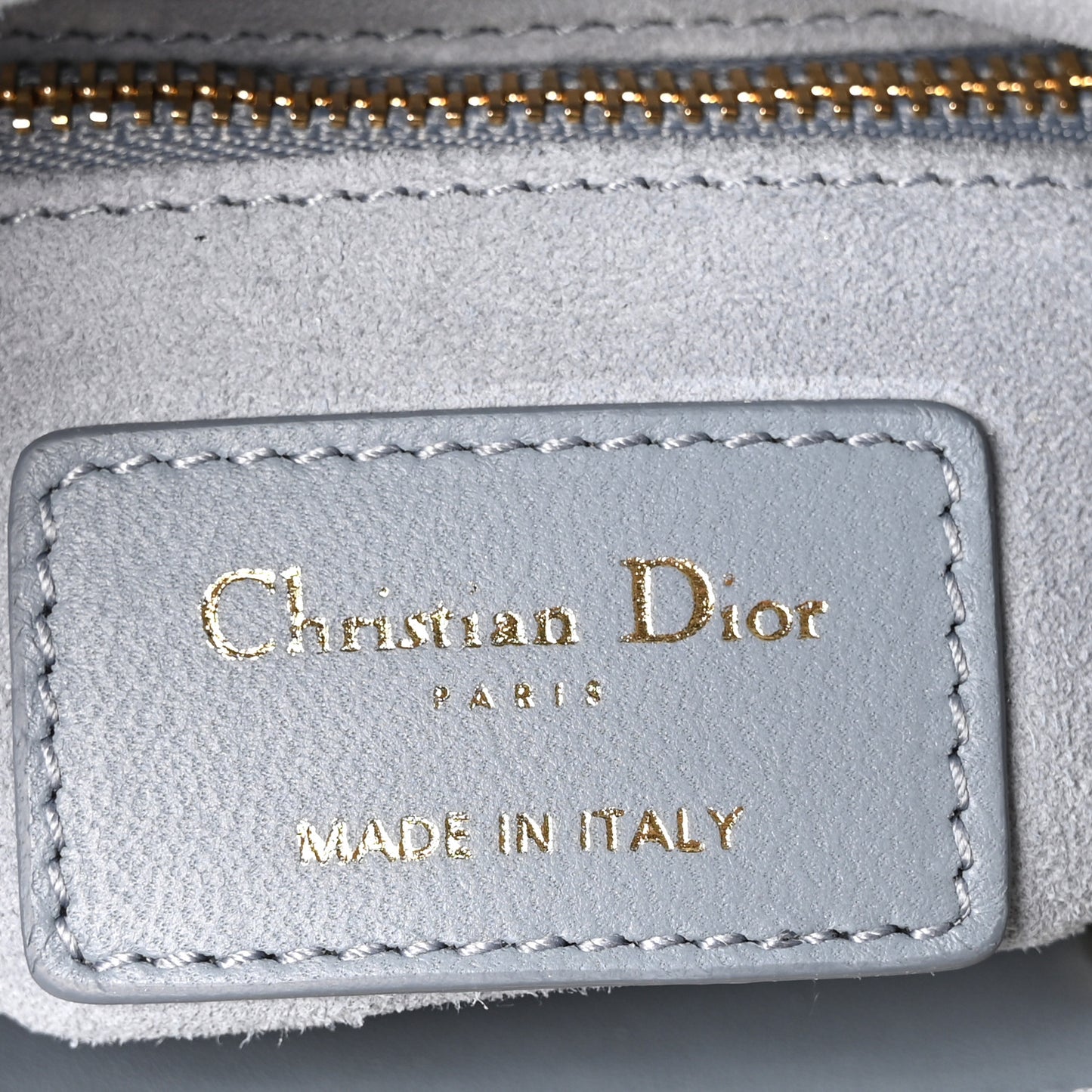Lambskin Cannage Mini Lady Dior Cloud Blue