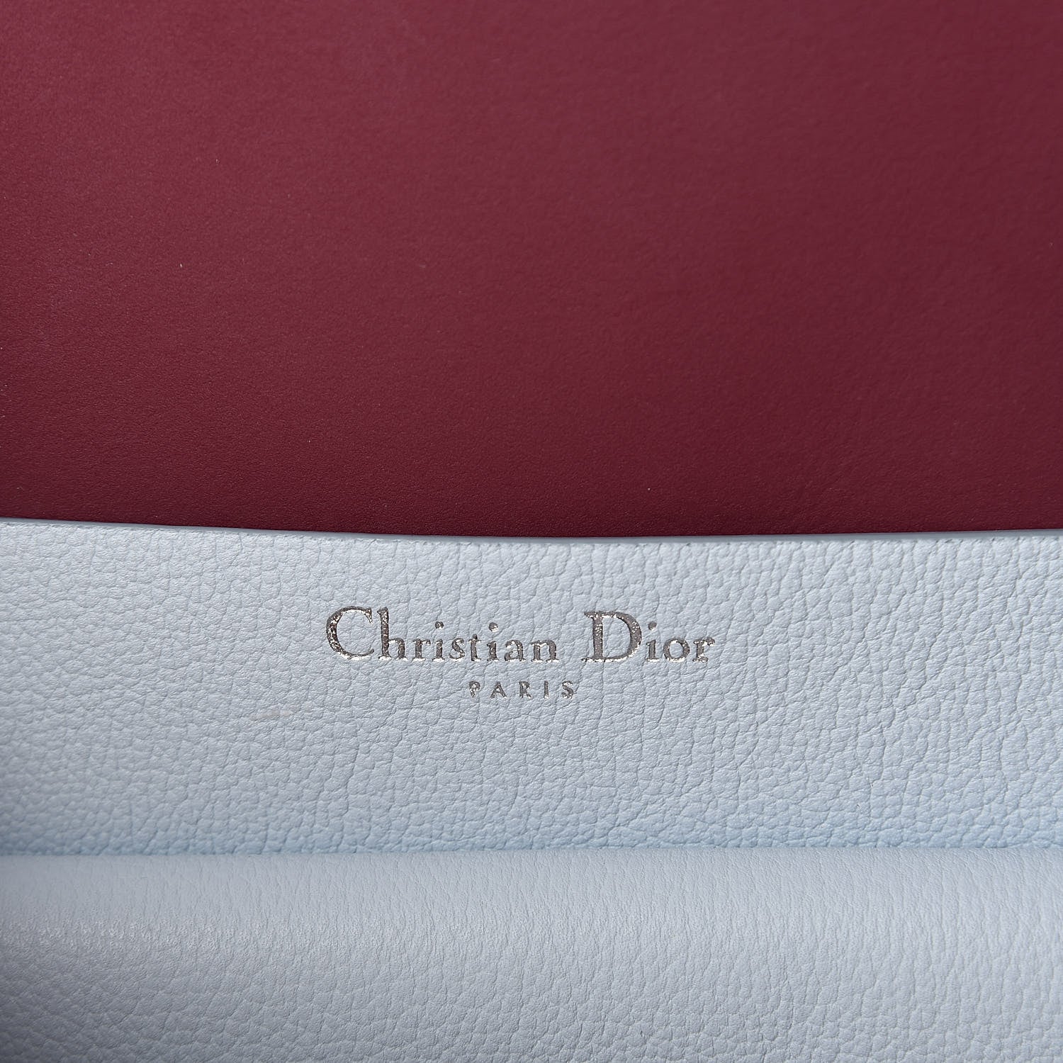 Christian Dior Supple Grained Calfskin Large Open Bar Tote Light Blue 6 of 9