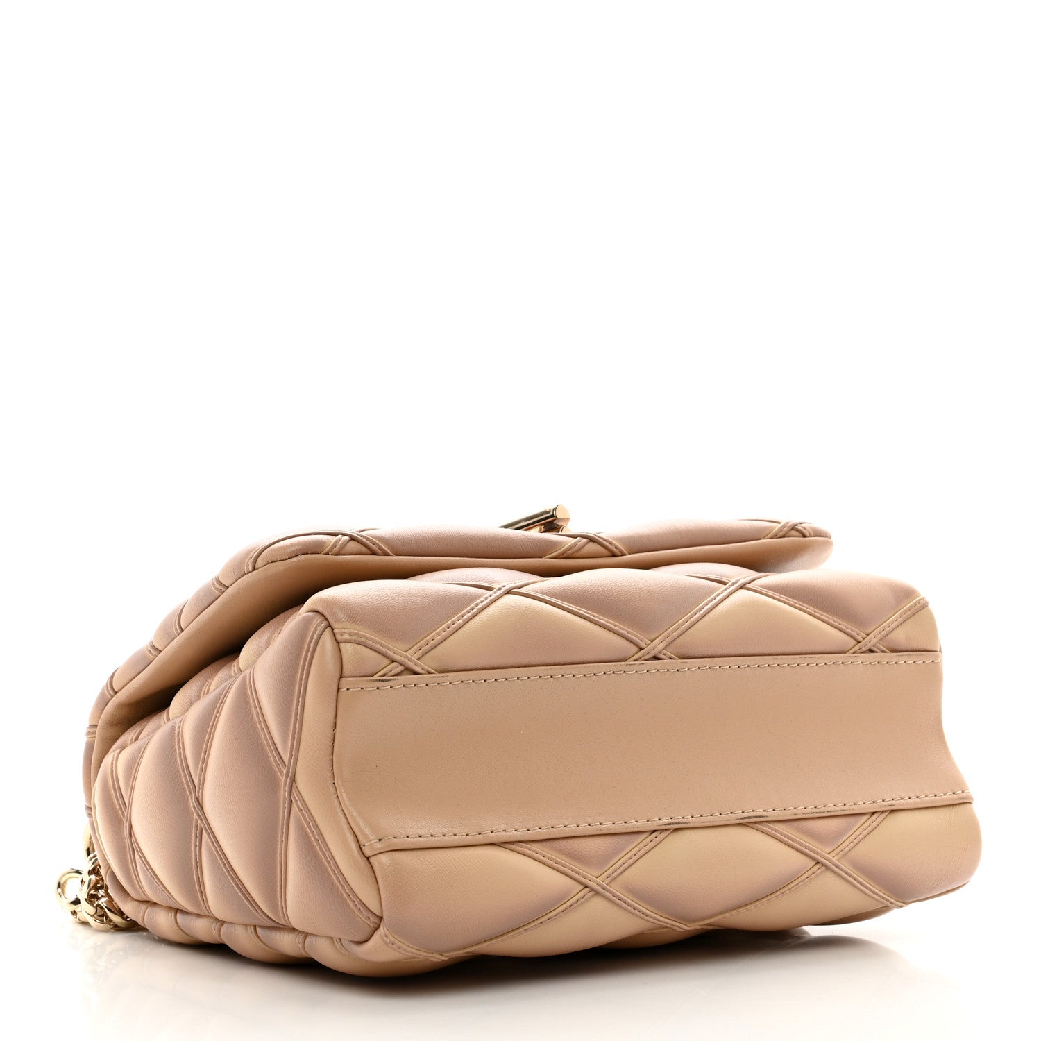 Louis Vuitton Lambskin Malletage Top Handle GO-14 MM Beige Rose 4 of 10