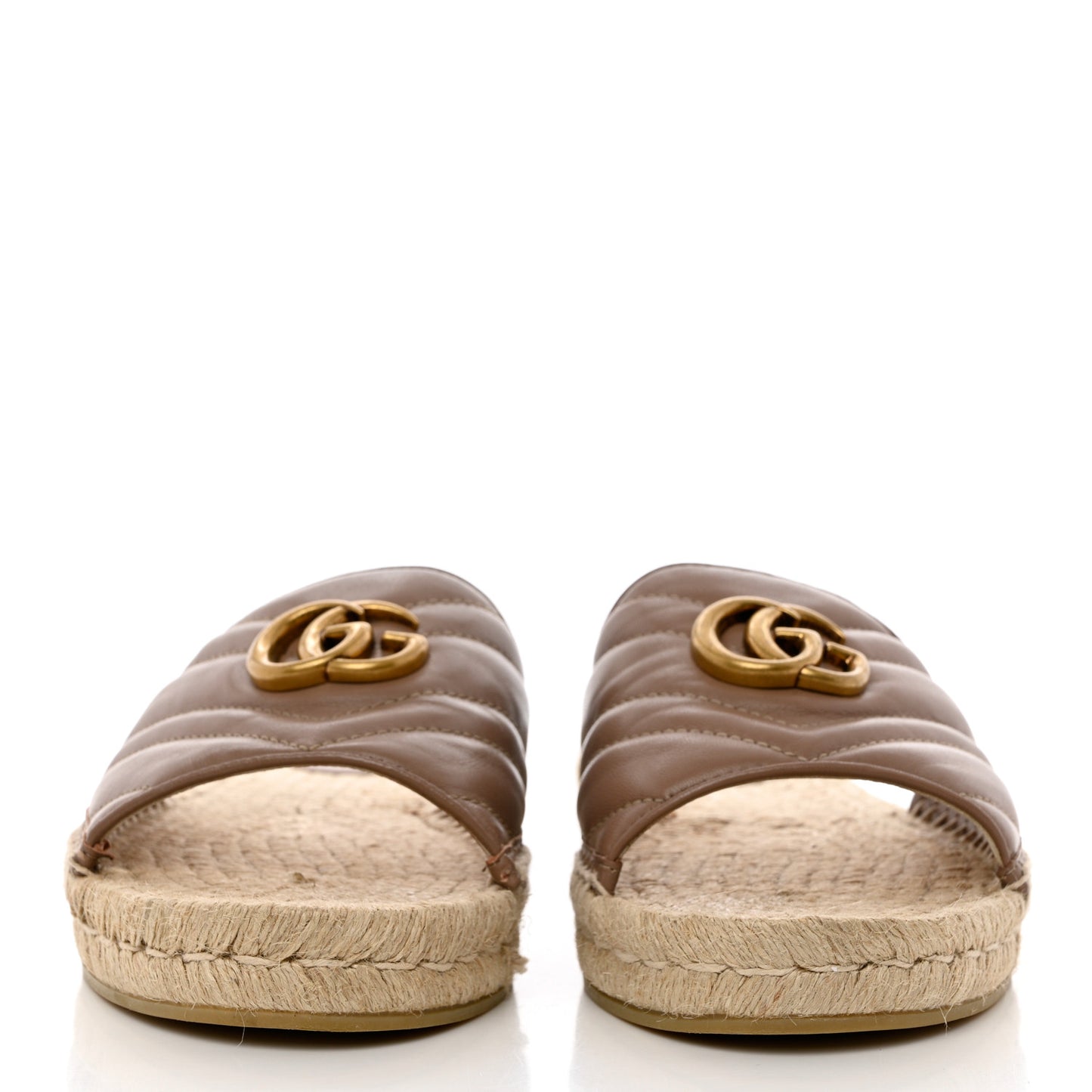 Nappa Matelasse GG Marmont Espadrille Slide Sandals 40 Porcelain Rose