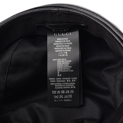 Gucci Calfskin Cellarius Hat S Black 6 of 6