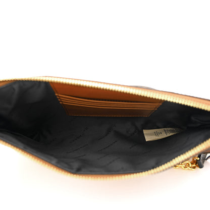 Burberry Haymarket Check Peyton Crossbody Clutch Bag Toffee 5 of 17