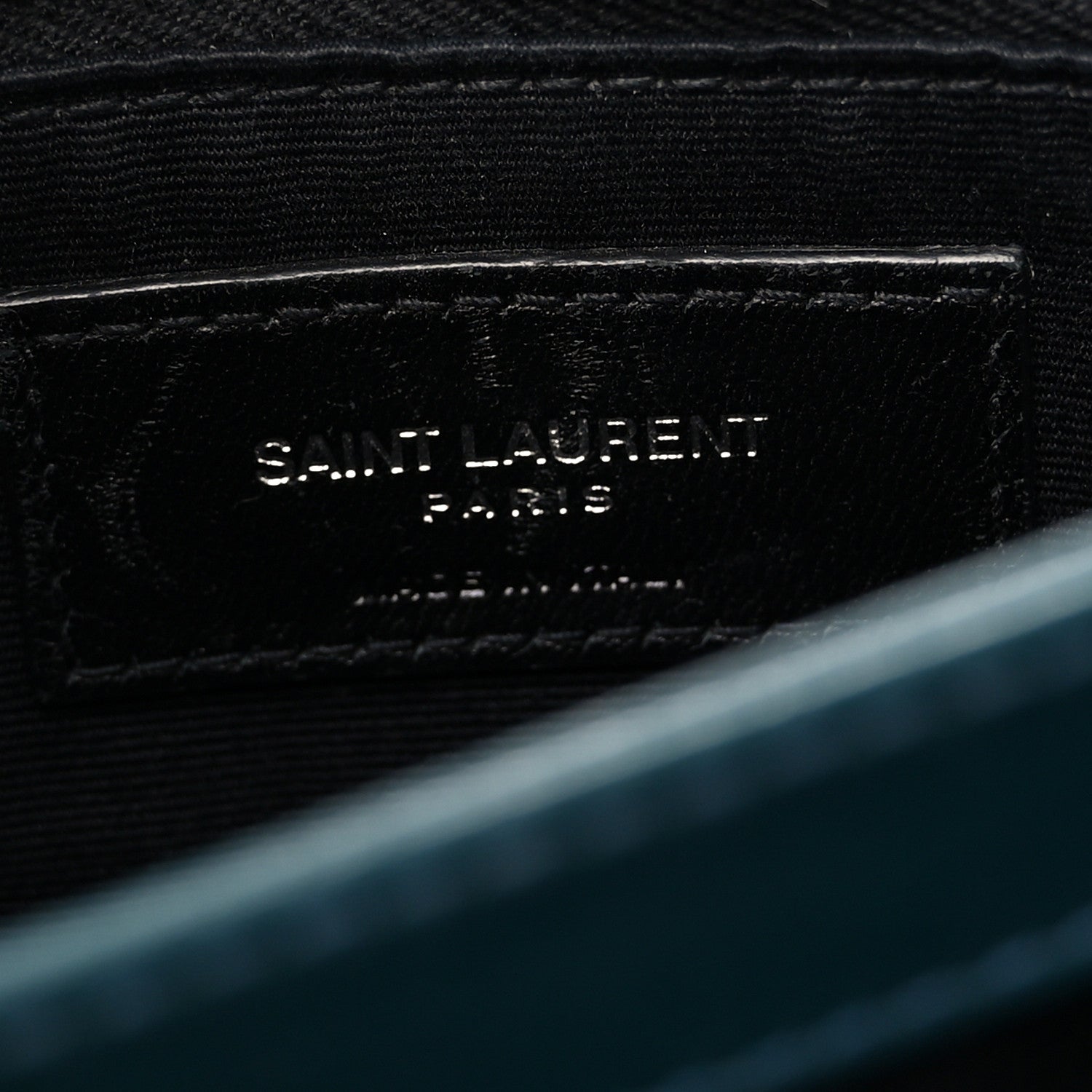 Saint Laurent Calfskin Y Quilted Monogram Toy Loulou Satchel Dark Turquoise 6 of 13
