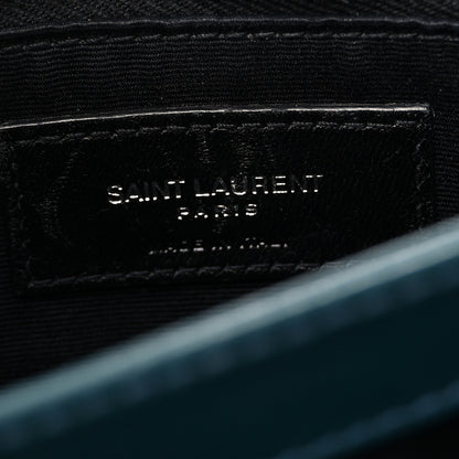 Saint Laurent Calfskin Y Quilted Monogram Toy Loulou Satchel Dark Turquoise 6 of 13