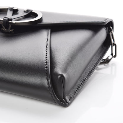 Valentino Garavani Calfskin V Rivet Chain Clutch Black 9 of 9