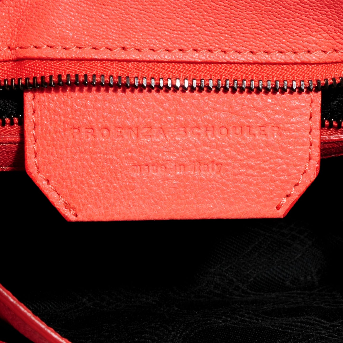 Leather PS1 Pouch Messenger Bag Neon Coral