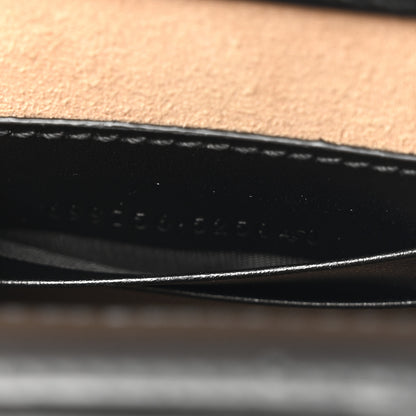 Gucci Calfskin Matelasse Mini GG Marmont Top Slip Handle Crossbody Bag Black 7 of 10