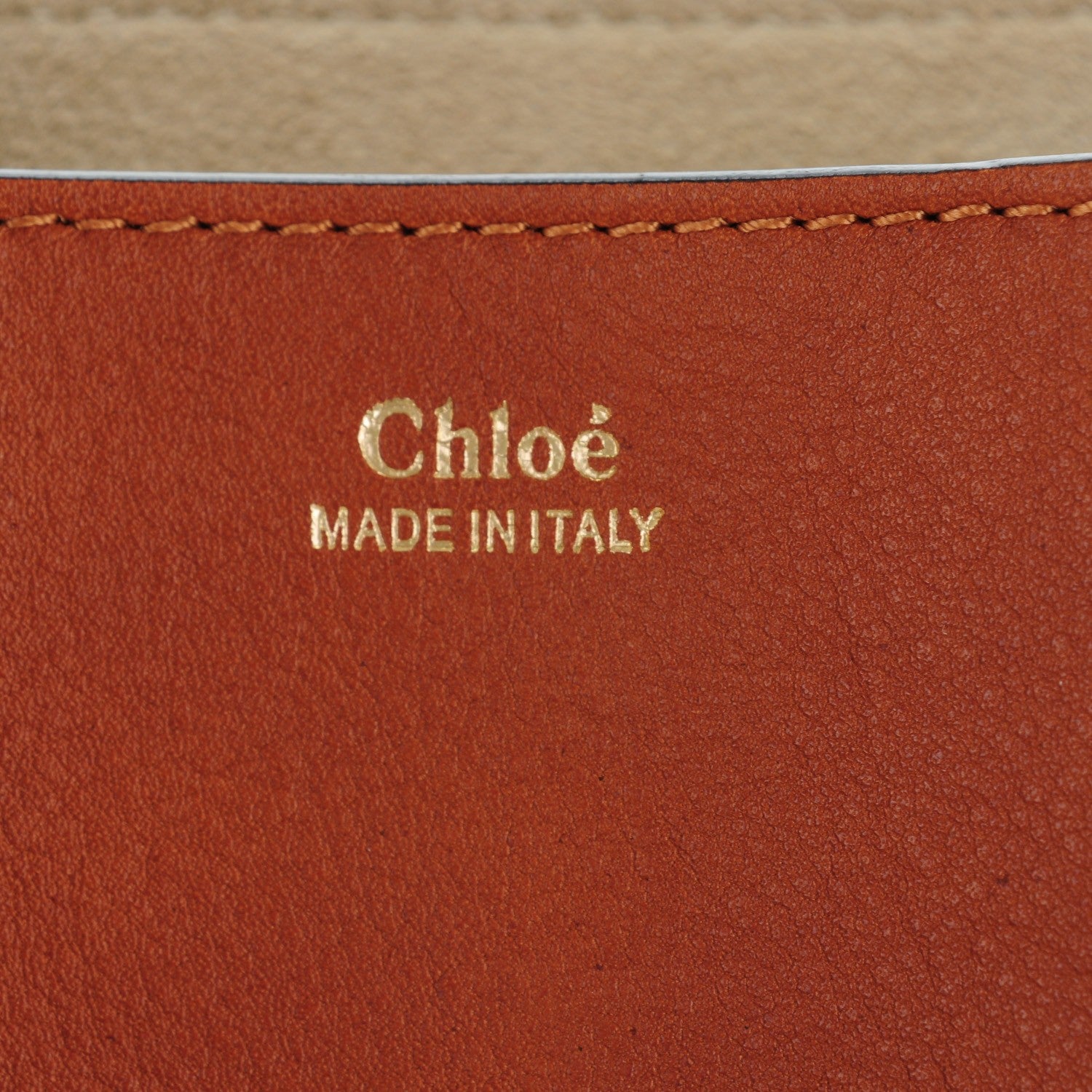 Chloe Calfskin Perforated Drew Shoulder Bag Caramel 6 of 7