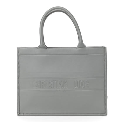 Christian Dior Calfskin Embossed Medium Book Tote Grey 1 of 11