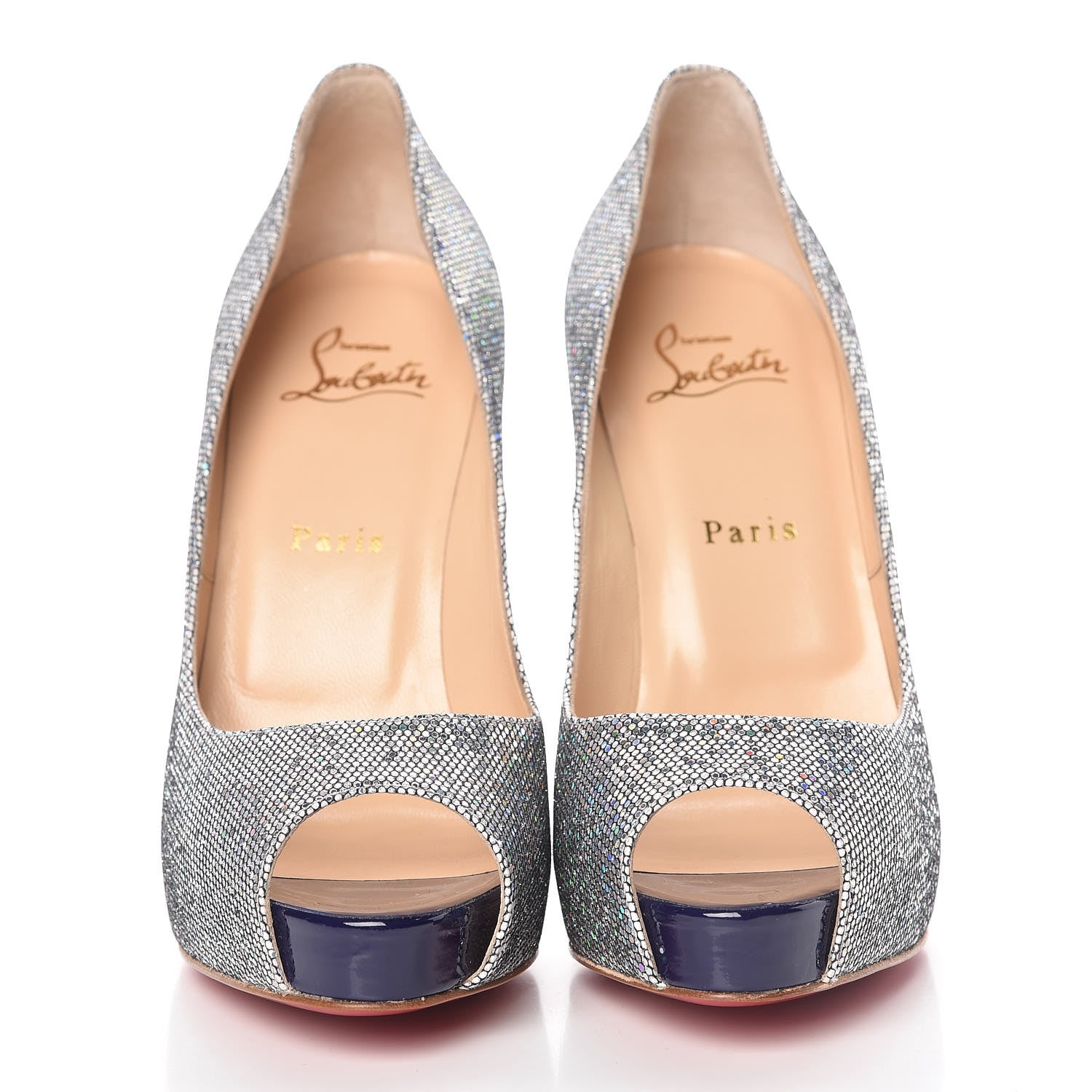 Christian Louboutin Glitter Disco Ball New Very Prive 120 Pumps 38 Purple Pop 2 of 8