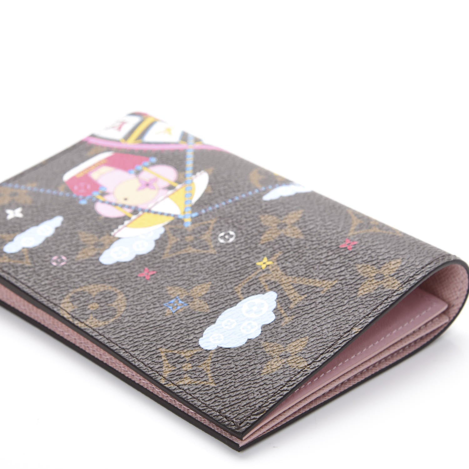 Louis Vuitton Monogram 2020 Christmas Animation Big Wheel Passport Cover Rose Ballerine 7 of 10