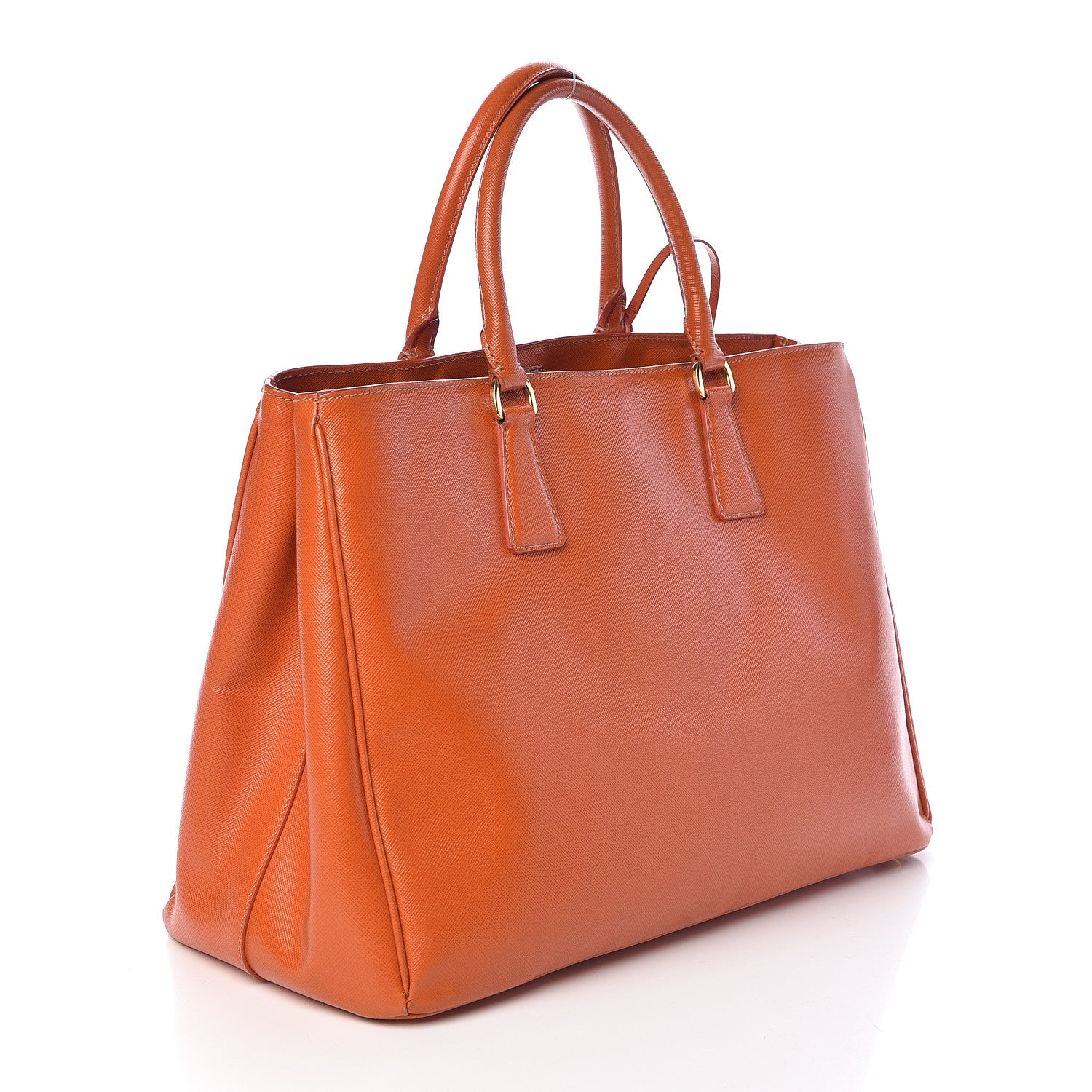 Prada Saffiano Lux Large Tote Papaya 3 of 16