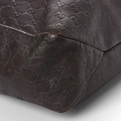 Gucci Guccissima Large Horsebit Chain Hobo Chocolate 9 of 13