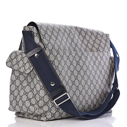 Gucci GG Plus Monogram Messenger Diaper Bag Navy 4 of 13