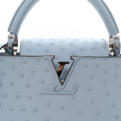 Louis Vuitton Ostrich Flower Chain Capucines BB Light Blue 7 of 9