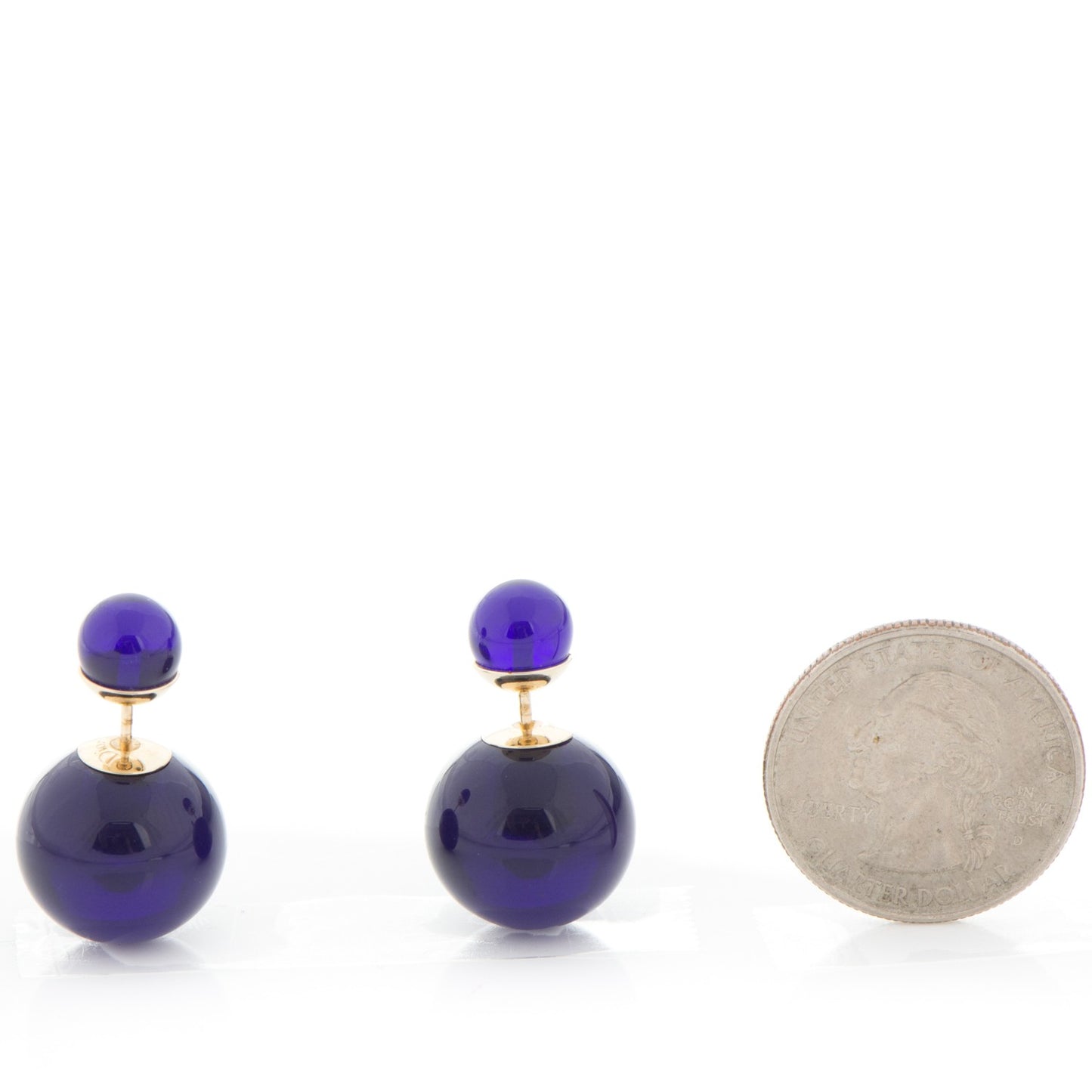 Mise En Dior Tribal Earrings Navy