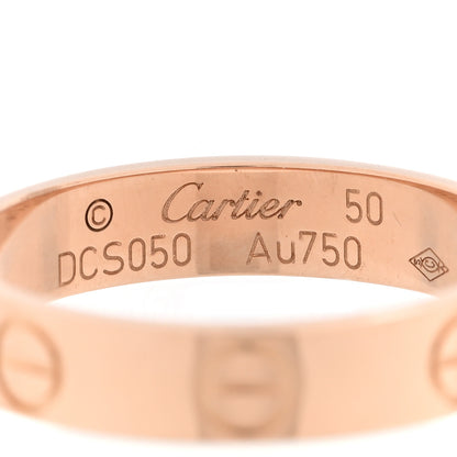 Cartier 18K Pink Gold 3.5mm LOVE Wedding Band Ring 50 5.25 4 of 4