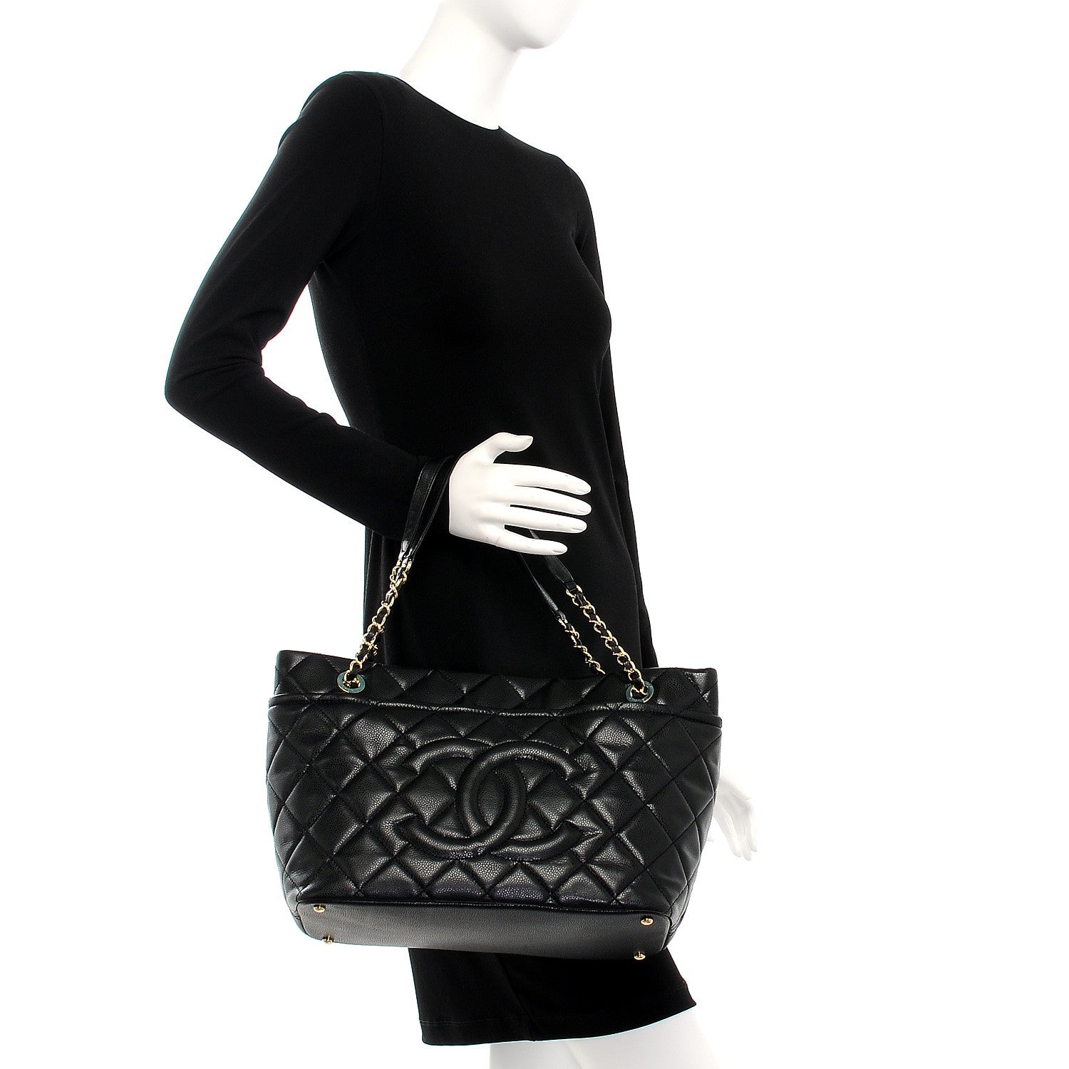 Chanel Caviar Quilted Timeless CC Soft Tote Black 2 of 11