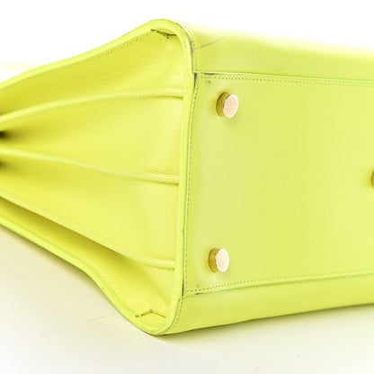 Saint Laurent Calfskin Small Sac De Jour Bag Neon Yellow 15 of 18