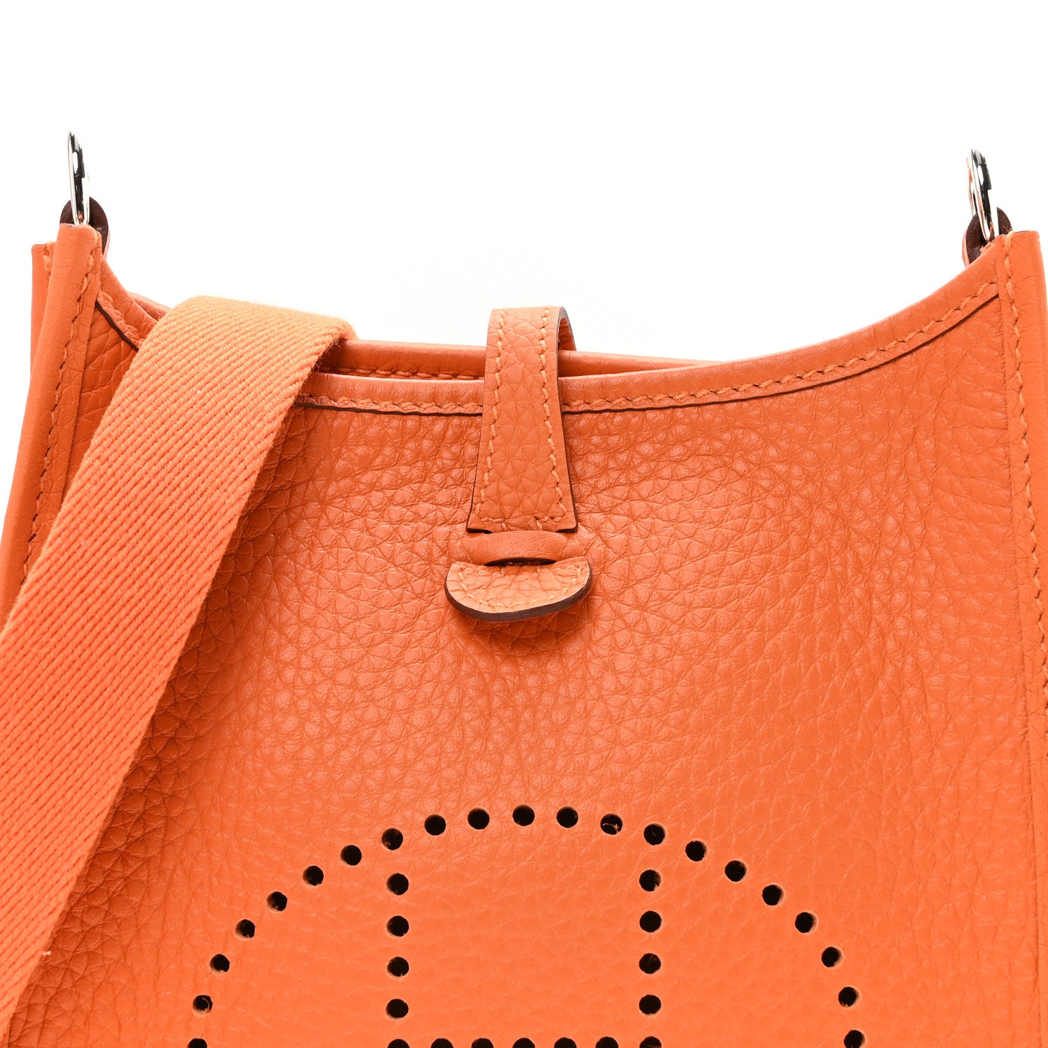 Hermes Taurillon Clemence Evelyne TPM Orange 8 of 11