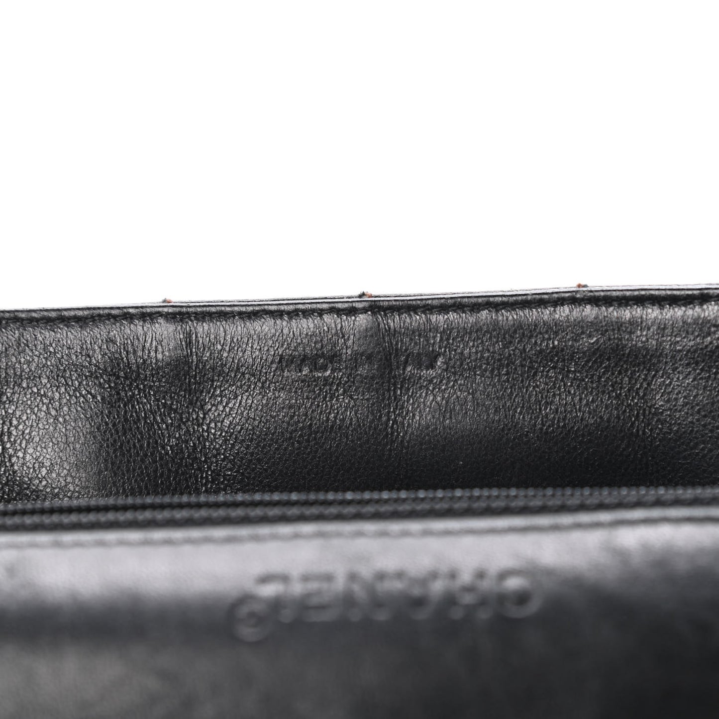 Lambskin Contrast Stitched Single Flap Black