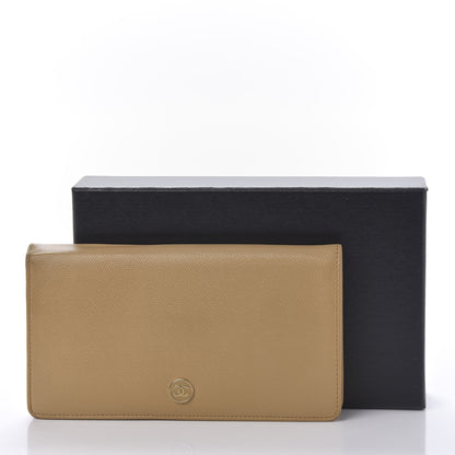 Chanel Grained Calfskin CC Button Yen Wallet Beige 11 of 11