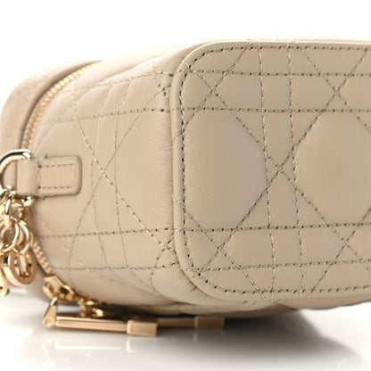 Christian Dior Lambskin Cannage Micro Lady Dior Vanity Case Beige 7 of 8