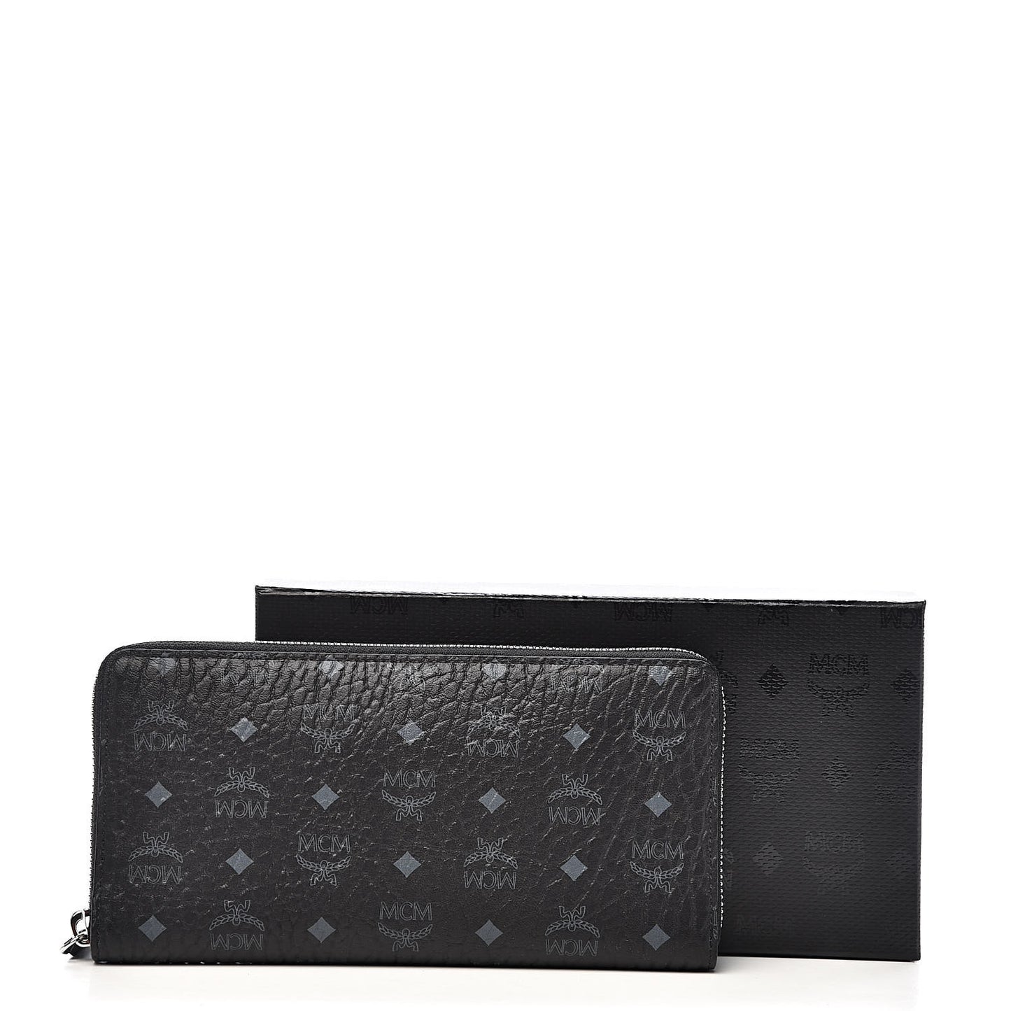 Visetos Large Zip Around Wallet Black