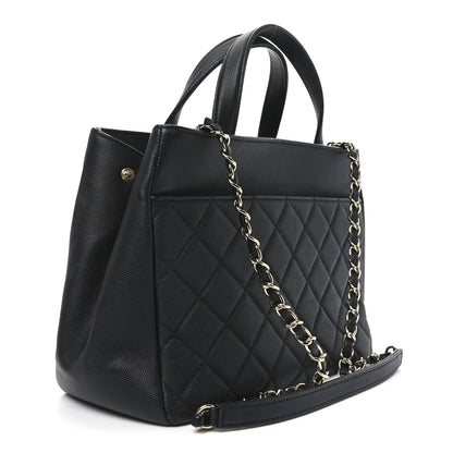 Chanel Caviar Quilted Small Business Affinity Shopping Bag Black 3 of 10
