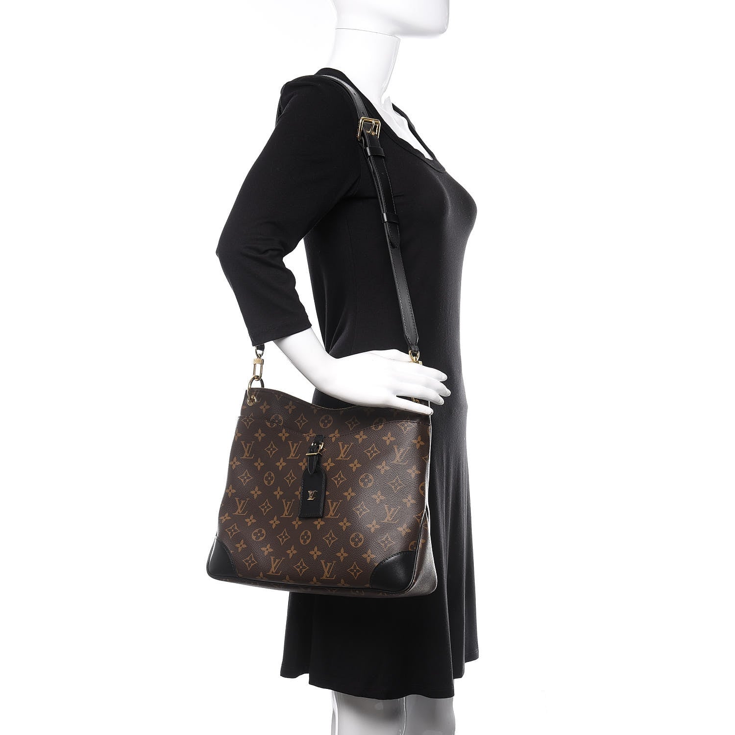 Louis Vuitton Monogram Odeon MM Black 2 of 9