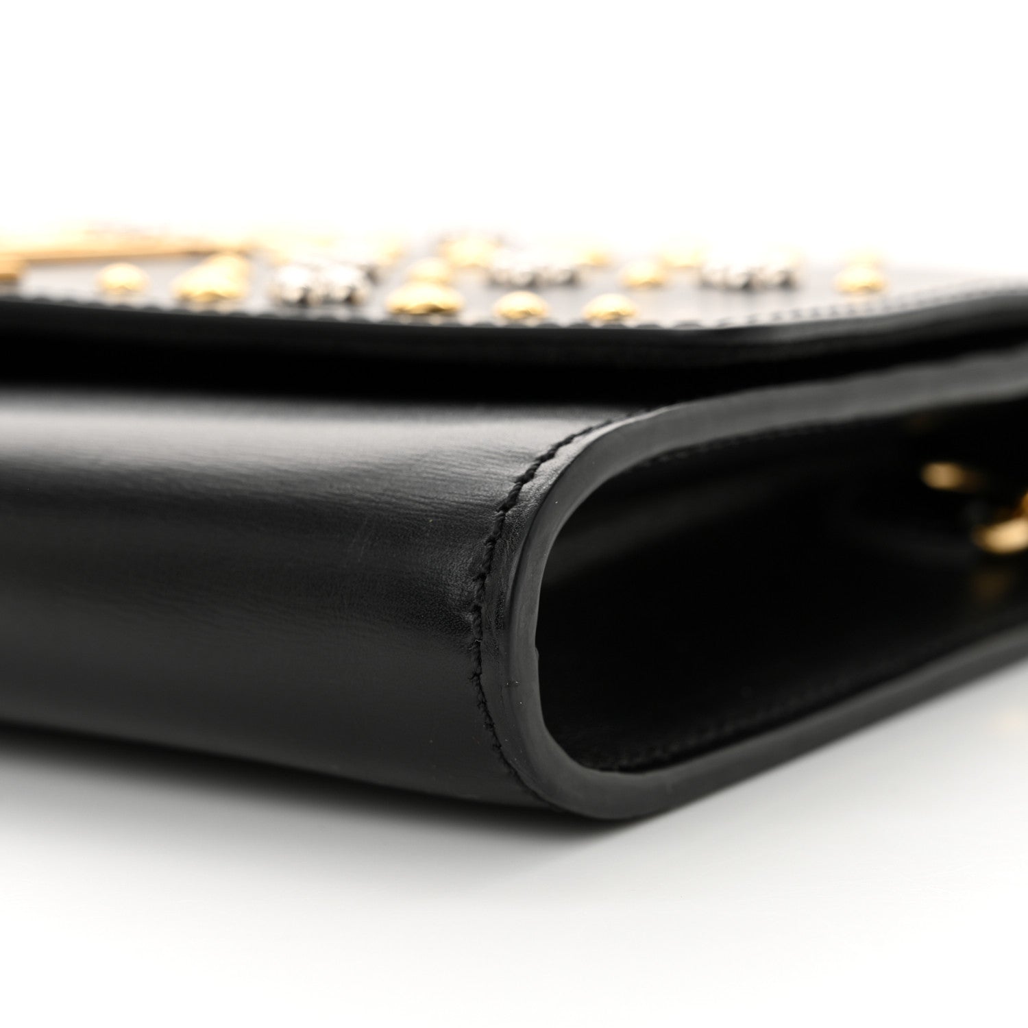 Louis Vuitton Calfskin Studded Louise Chain GM Black 9 of 12