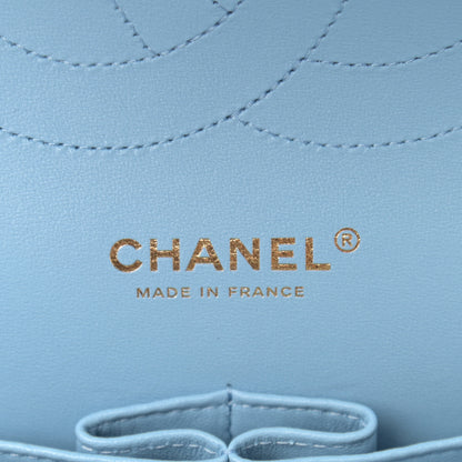Chanel Caviar Quilted Jumbo Double Flap Light Blue 6 of 13
