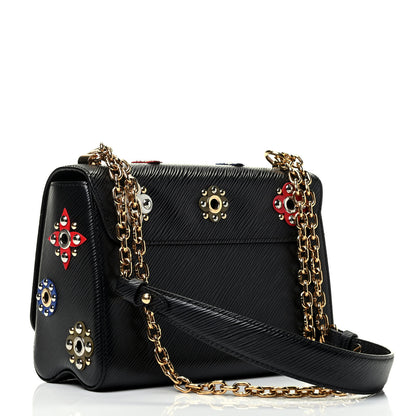 Louis Vuitton Epi Mechanical Flowers Twist Shoulder Bag MM Black 2 of 4