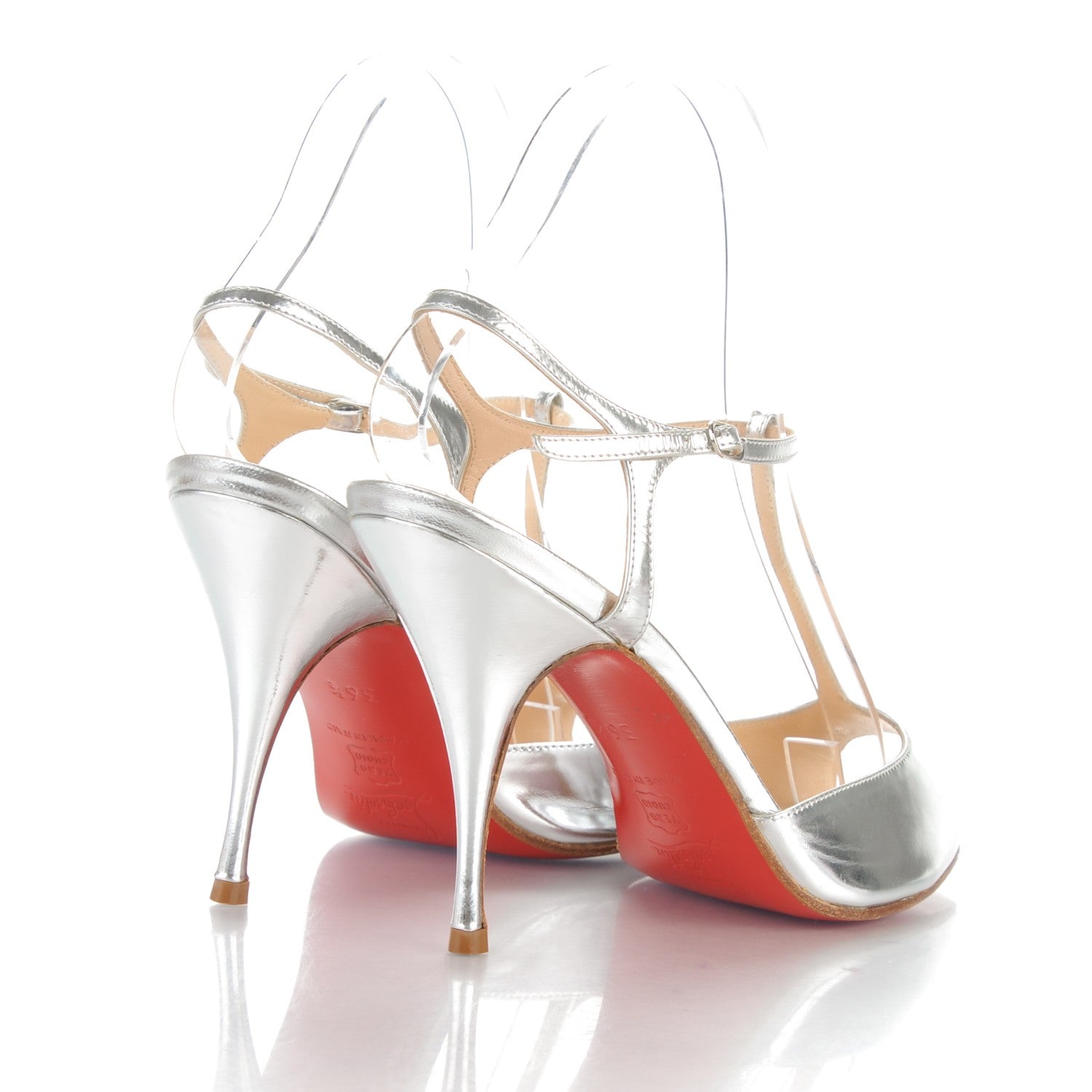Christian Louboutin Specchio Ernesta 100 Pumps 36.5 Silver 4 of 6