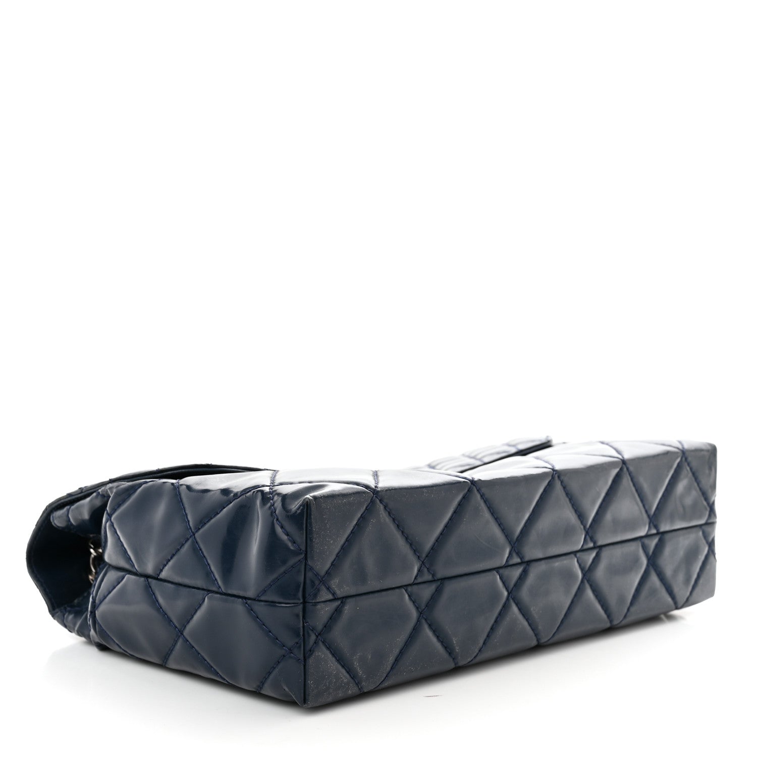 Chanel Vinyl Quilted In the Business Flap Bag Navy Blue 4 of 13