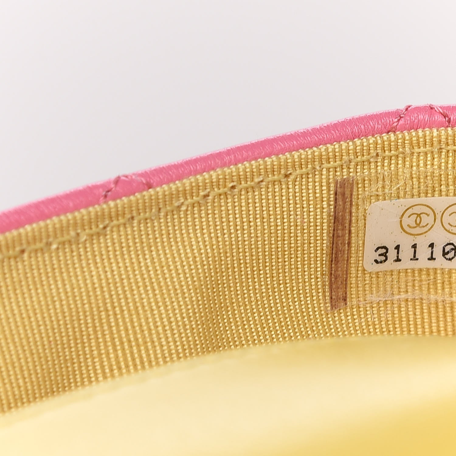Chanel Lambskin Quilted Glasses Case With Chain Pink Yellow 9 of 13