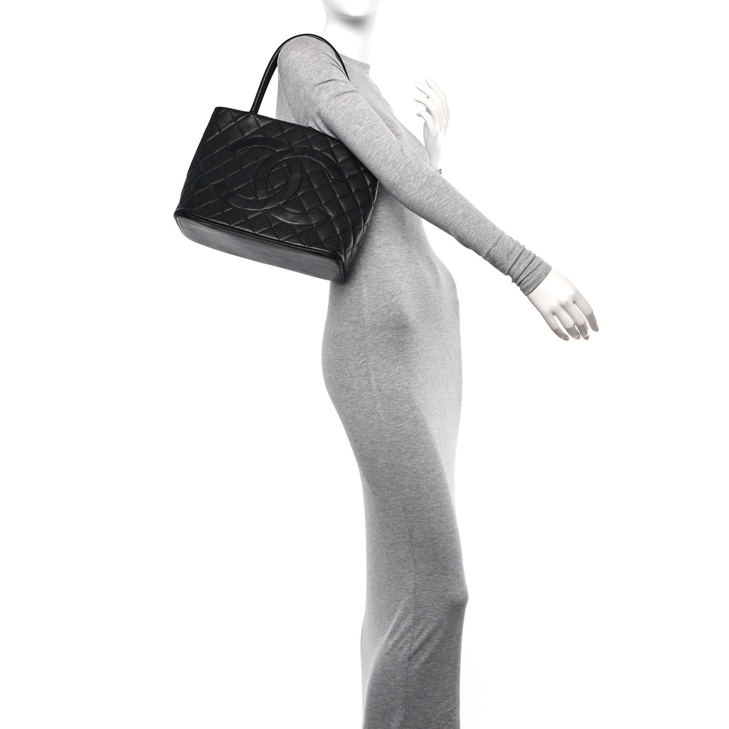 Chanel Caviar Quilted Medallion Tote Black 2 of 12