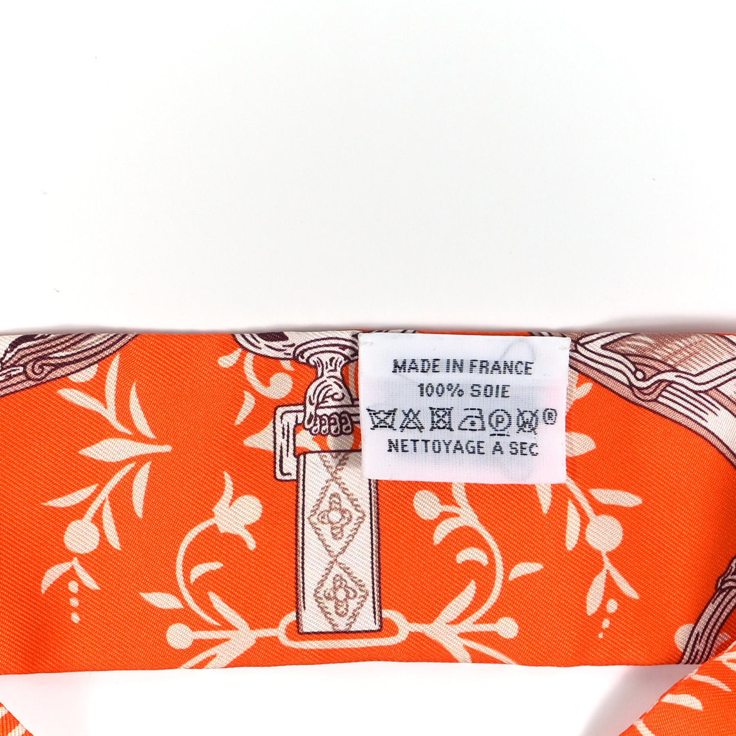 Silk Etriers Remix Twilly Orange Creme Beige