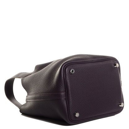 Hermes Taurillon Clemence Picotin Lock 18 PM Raisin 4 of 12