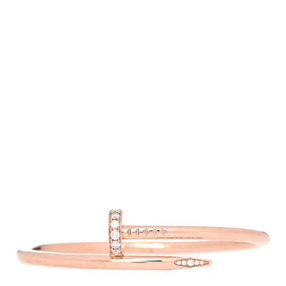 Cartier 18K Pink Gold Diamond Juste Un Clou Bracelet 16 1 of 4