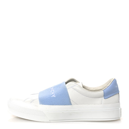 Givenchy Calfskin Band Logo Womens City Sport Sneakers 38 White Blue 1 of 12